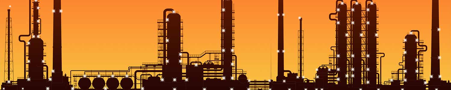 vector image of a chemical manufacturing plant